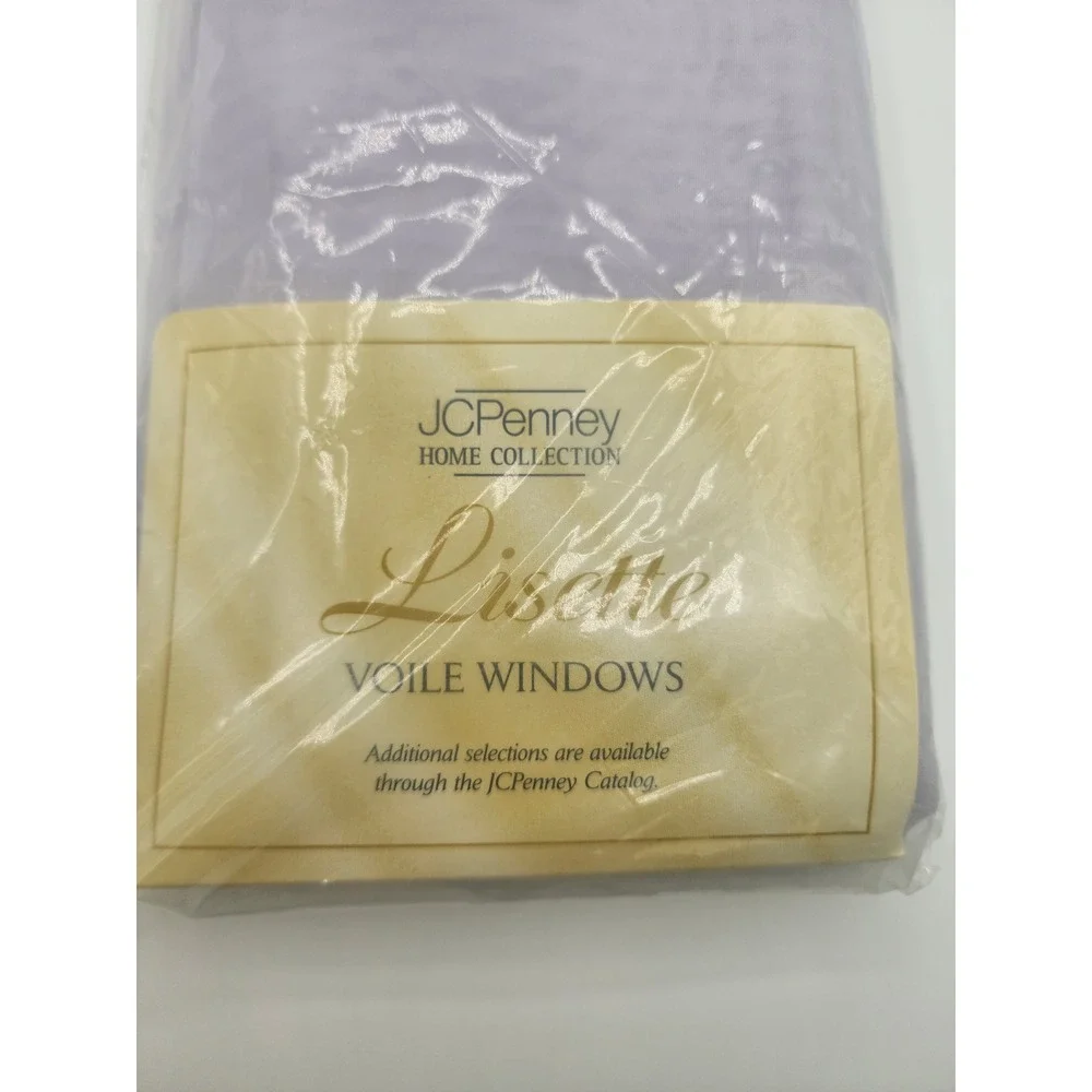 JCPenney Lisette Set of 4 Voile Sheer Window Curtain Panel Soft Lilac 60 x 84